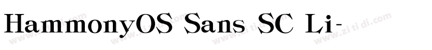 HammonyOS Sans SC Li字体转换